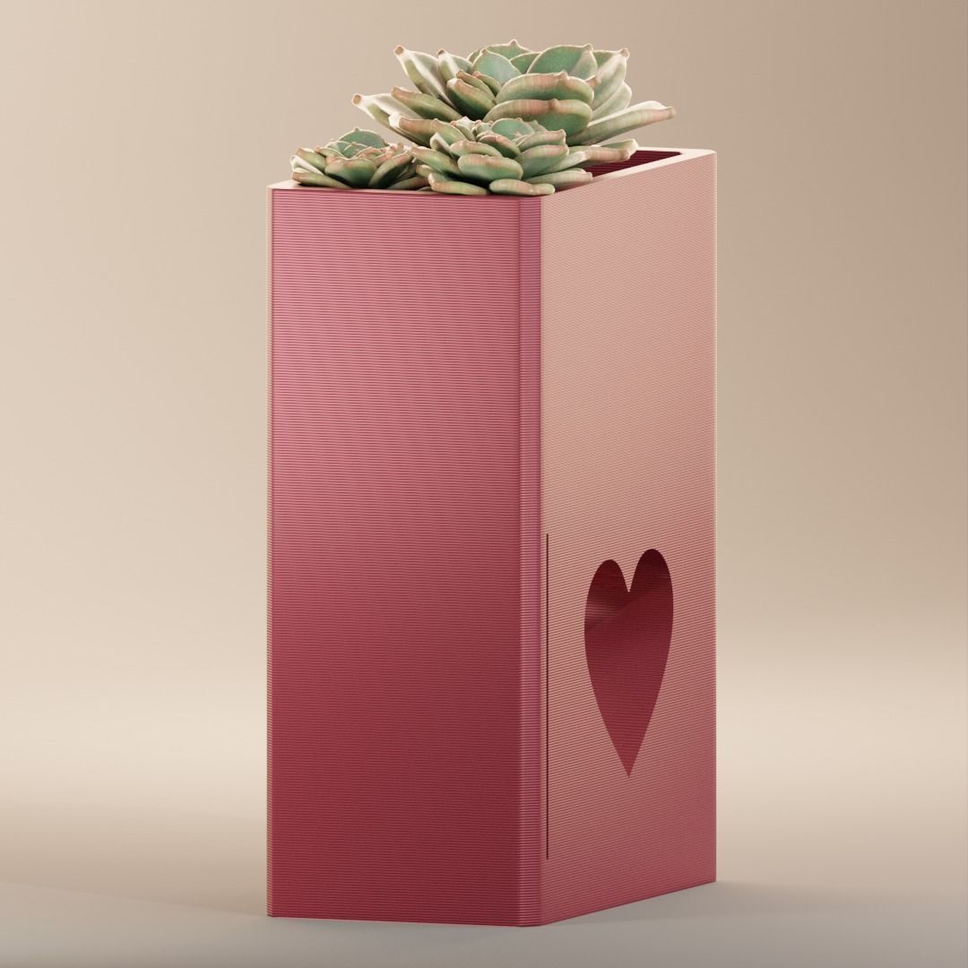 San Valentine Plant Pot 3D print model_7