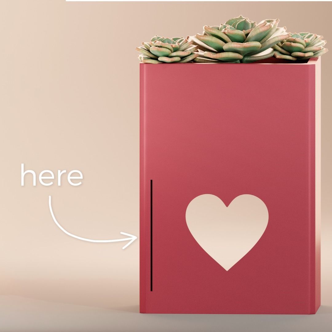 San Valentine Plant Pot 3D print model_2