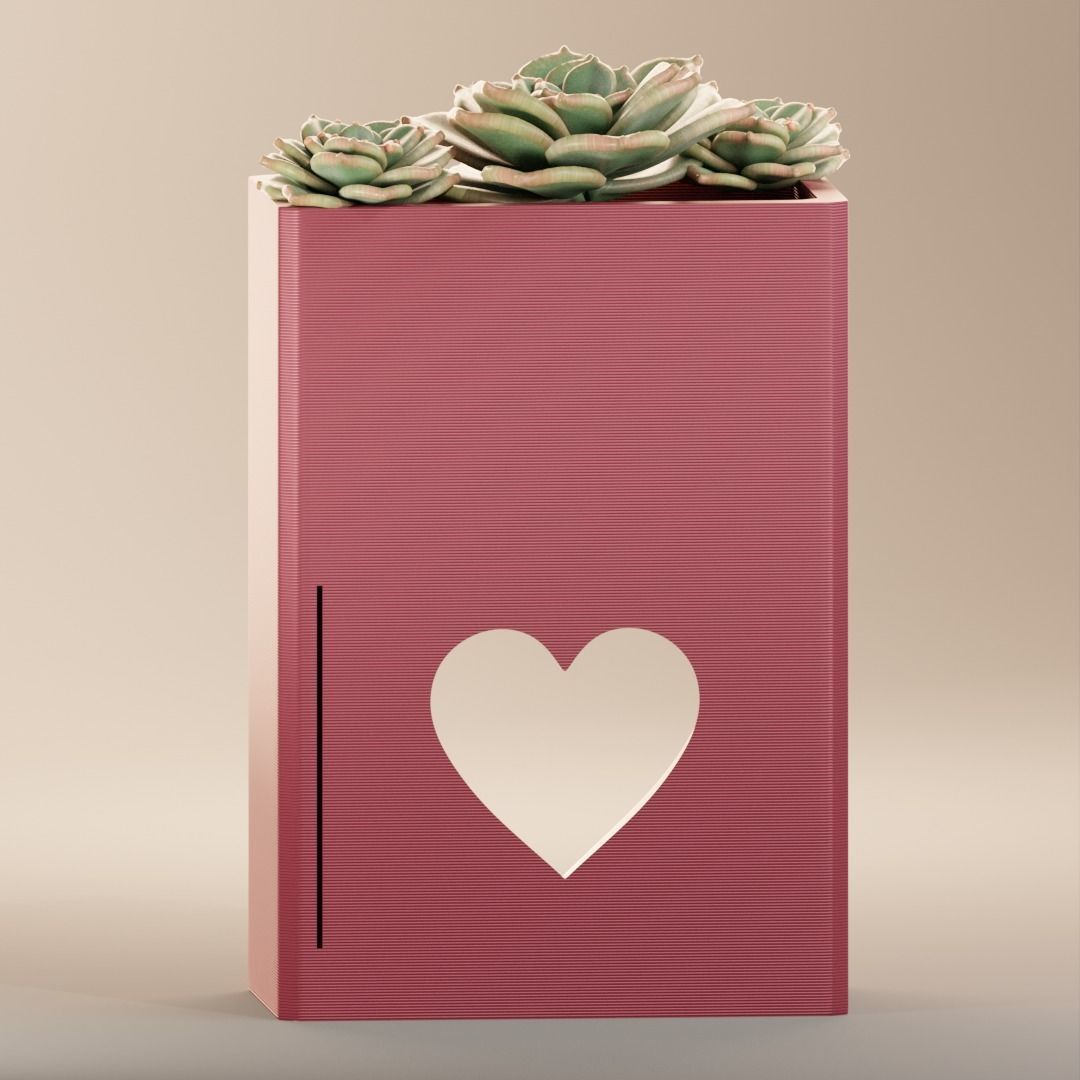 San Valentine Plant Pot 3D print model_8