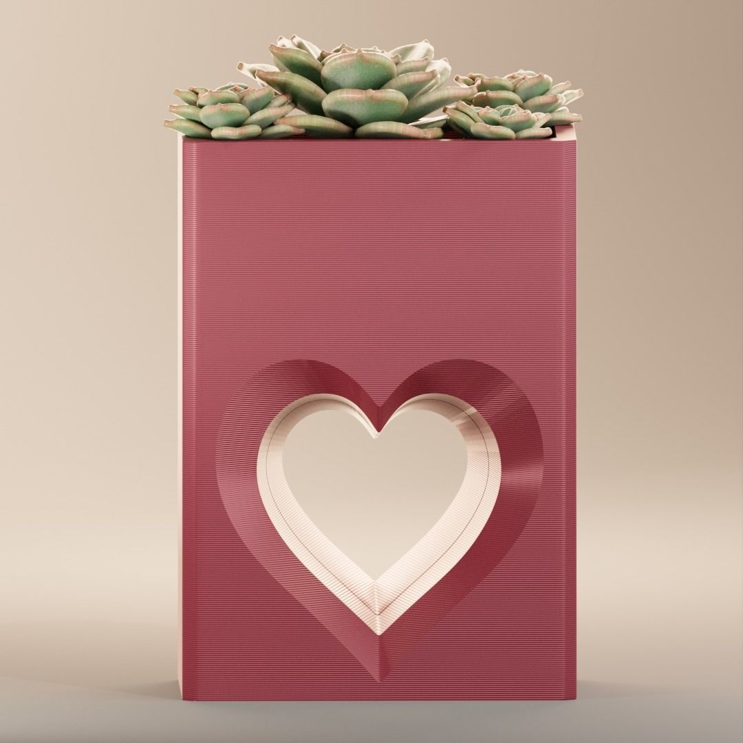San Valentine Plant Pot 3D print model_4