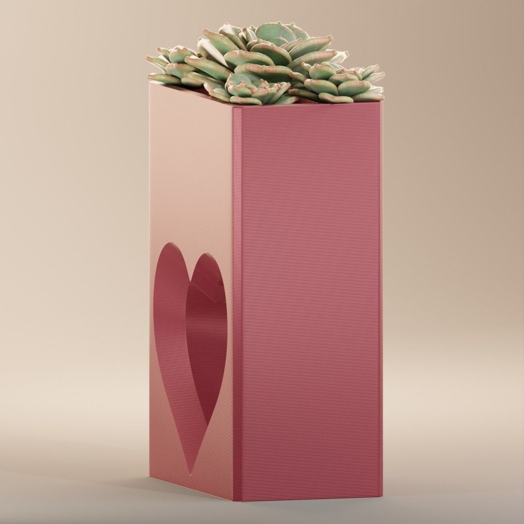 San Valentine Plant Pot 3D print model_6