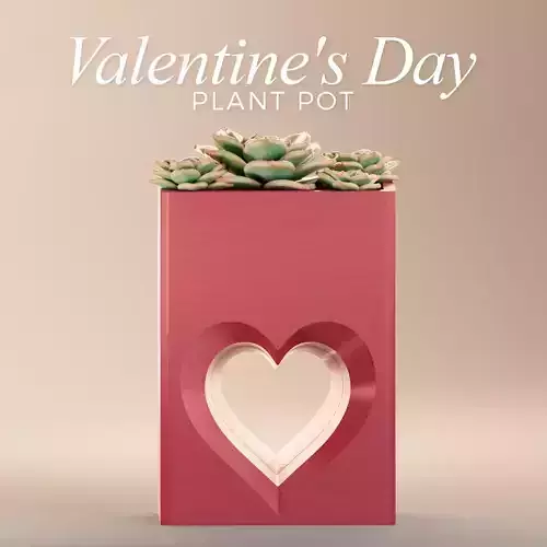 San Valentine Plant Pot 3D print model