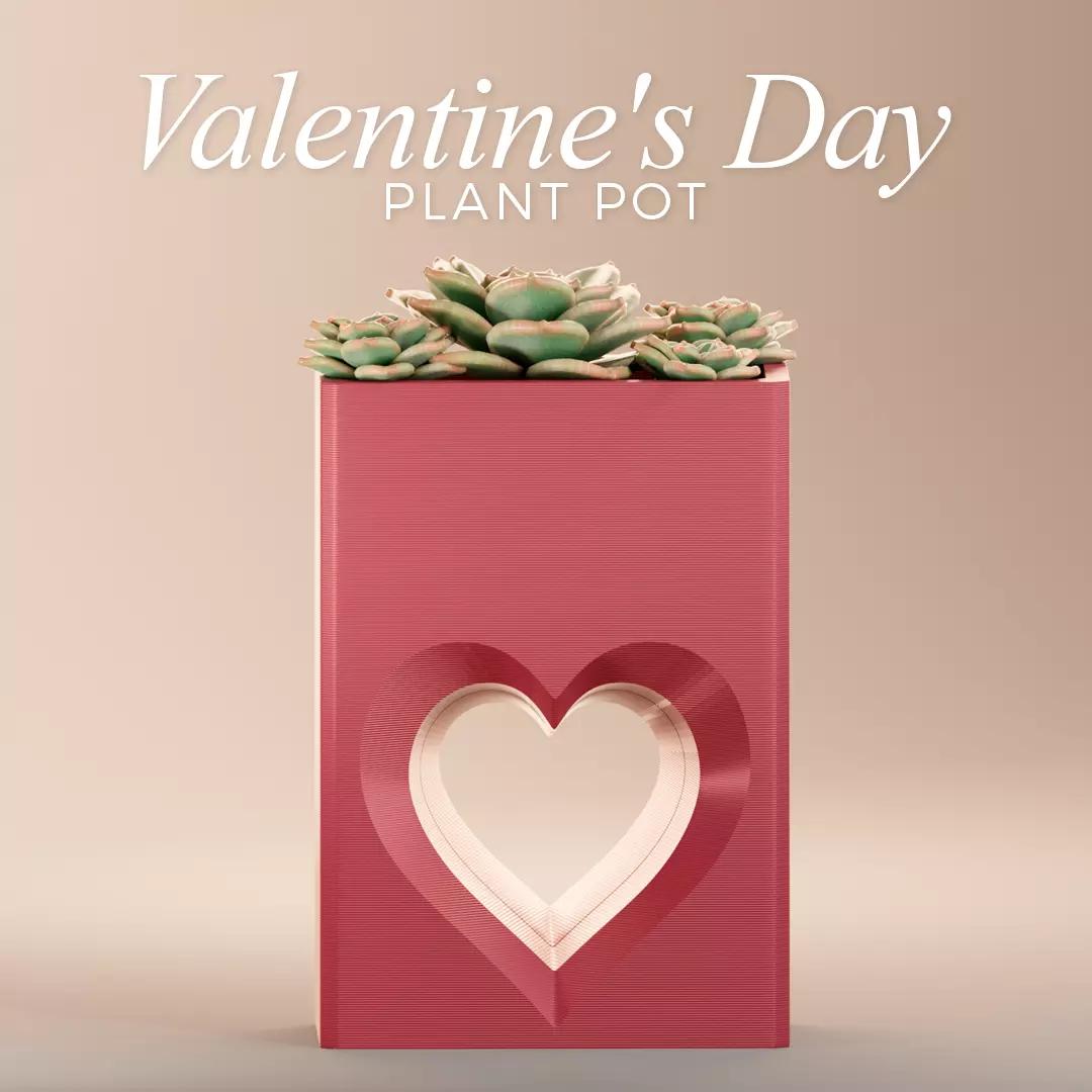 San Valentine Plant Pot 3D print model_0