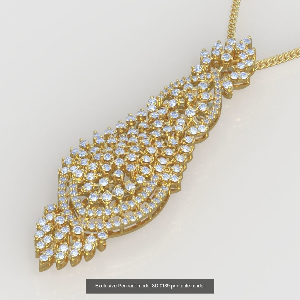 Ring Bracelet Earring and Pendant Set 3D printable model 0033 3D Model Collection_5