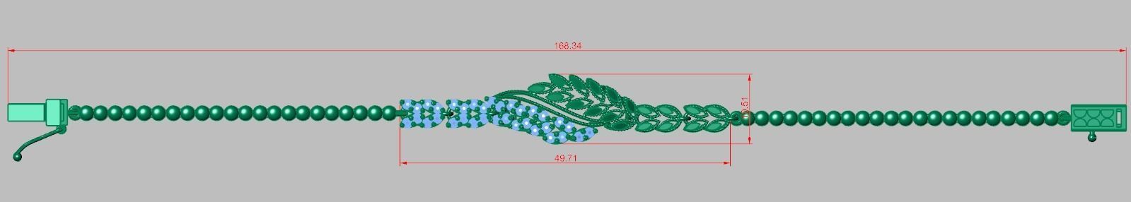 Exclusive Bracelet model 3D printable model 0053-12 3D print model_17