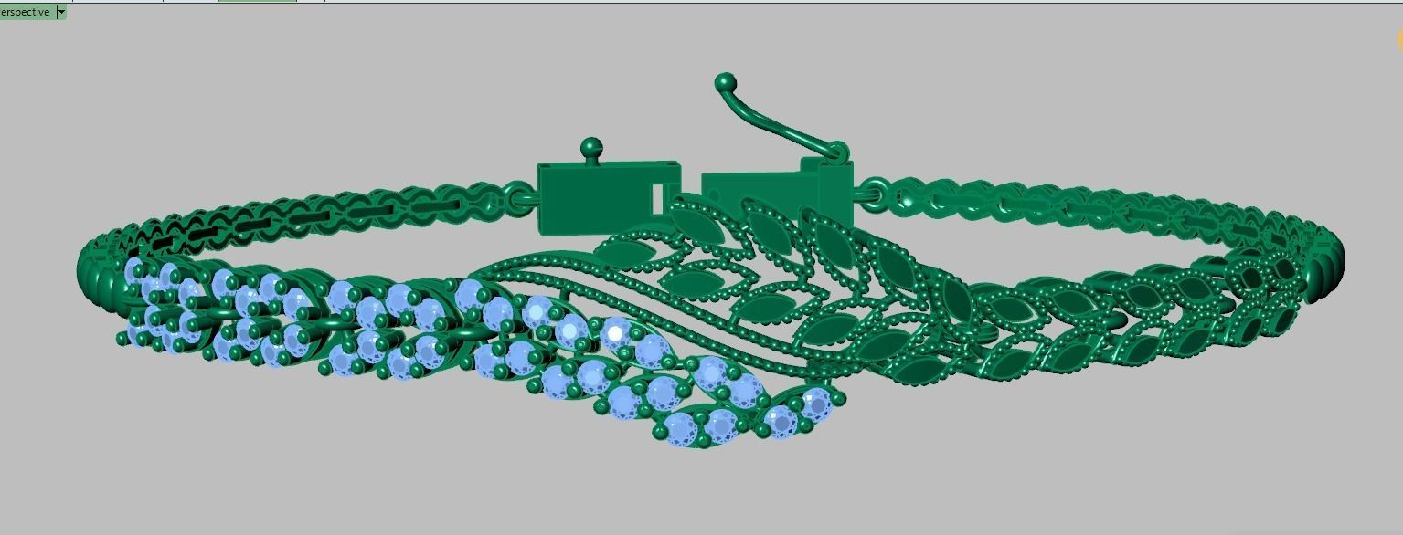 Exclusive Bracelet model 3D printable model 0053-12 3D print model_8