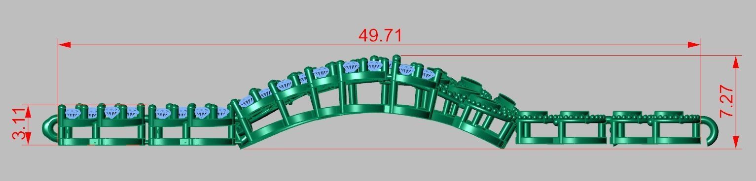 Exclusive Bracelet model 3D printable model 0053-12 3D print model_12