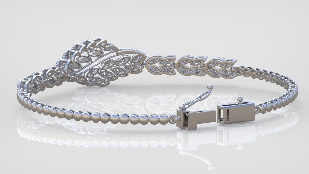 Exclusive Bracelet model 3D printable model 0053-12 3D print model_5