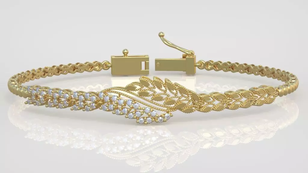 Exclusive Bracelet model 3D printable model 0053-12 3D print model_0