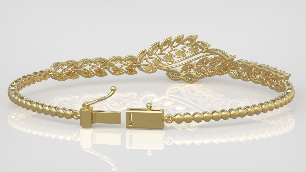 Exclusive Bracelet model 3D printable model 0053-12 3D print model_4