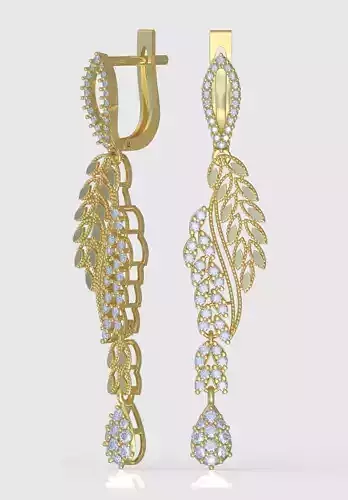 Earring 3D model 3D printable model 0204 9