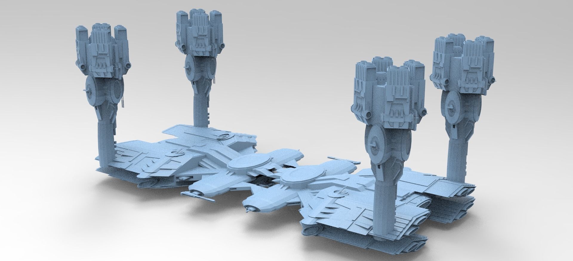 Dark Elven Sci-Fi floor 2  3D model_1