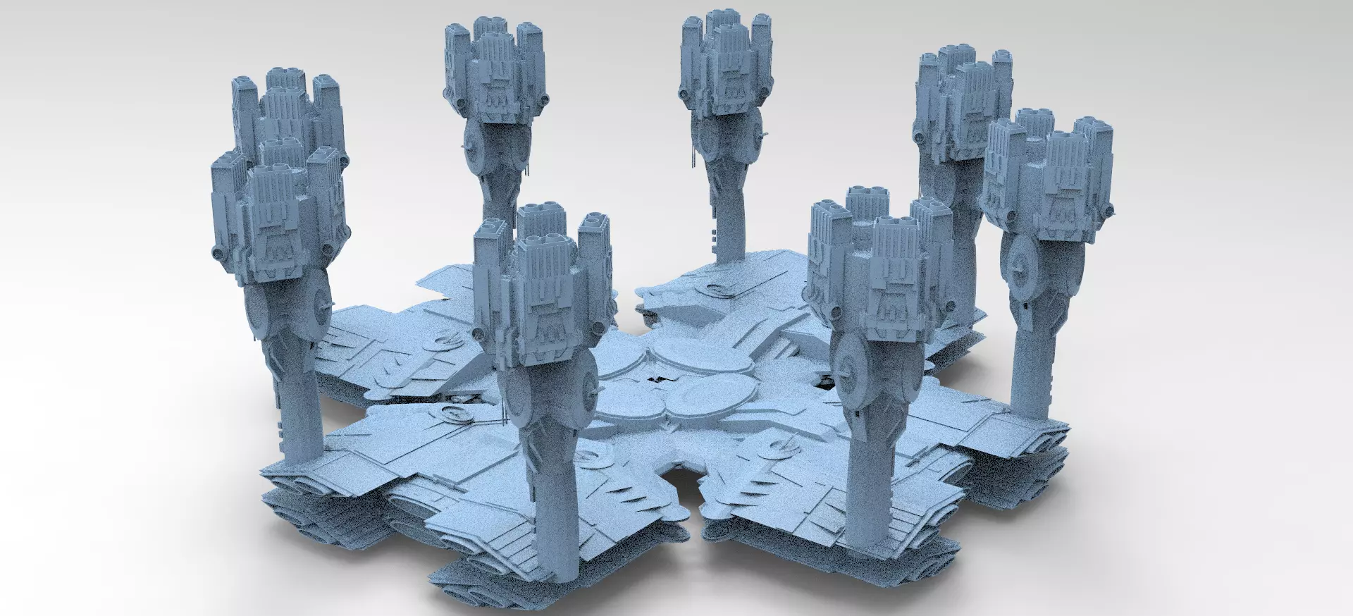 Dark Elven Sci-Fi floor 3 3D model