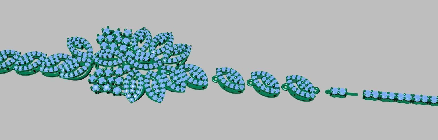 Exclusive Bracelet model 3D printable model 0054-13 3D print model_14