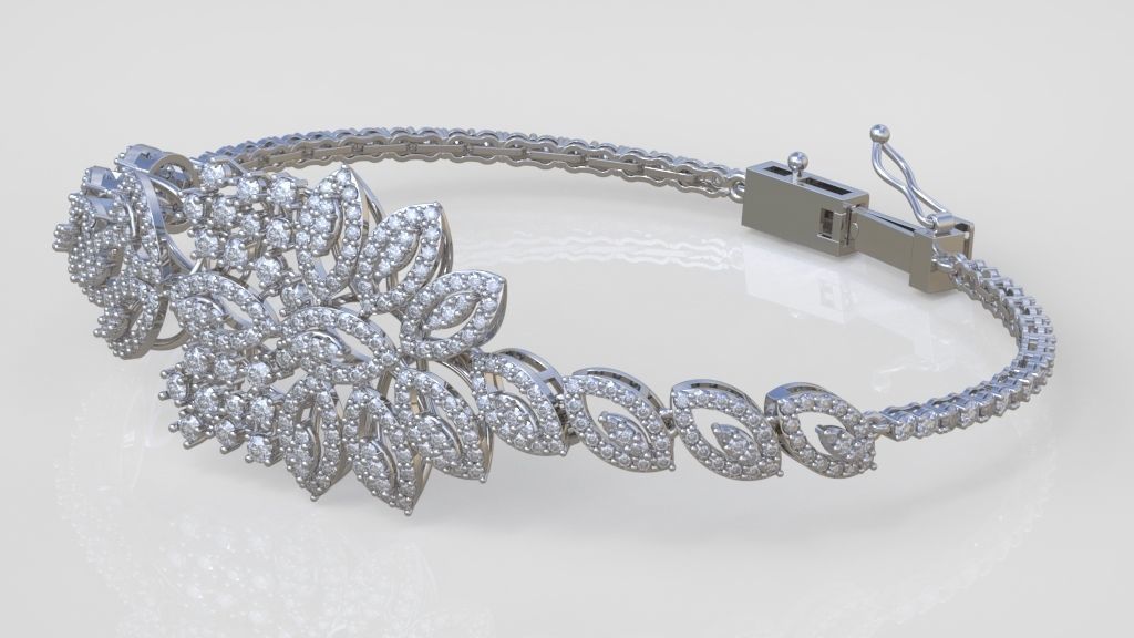 Exclusive Bracelet model 3D printable model 0054-13 3D print model_2