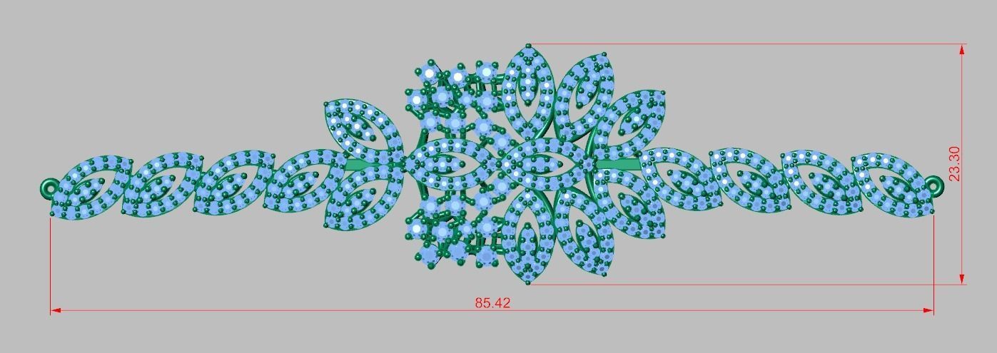 Exclusive Bracelet model 3D printable model 0054-13 3D print model_11