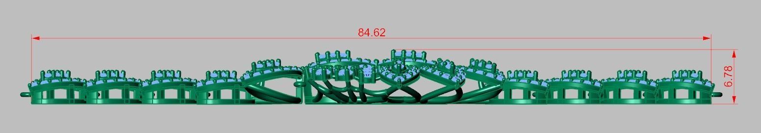 Exclusive Bracelet model 3D printable model 0054-13 3D print model_13