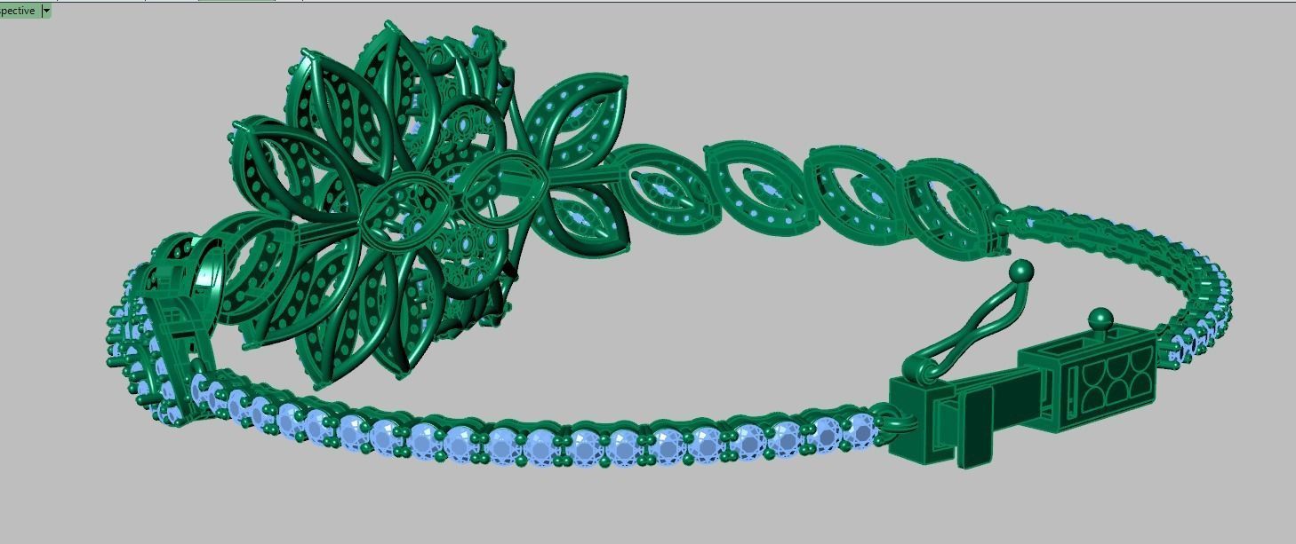 Exclusive Bracelet model 3D printable model 0054-13 3D print model_8