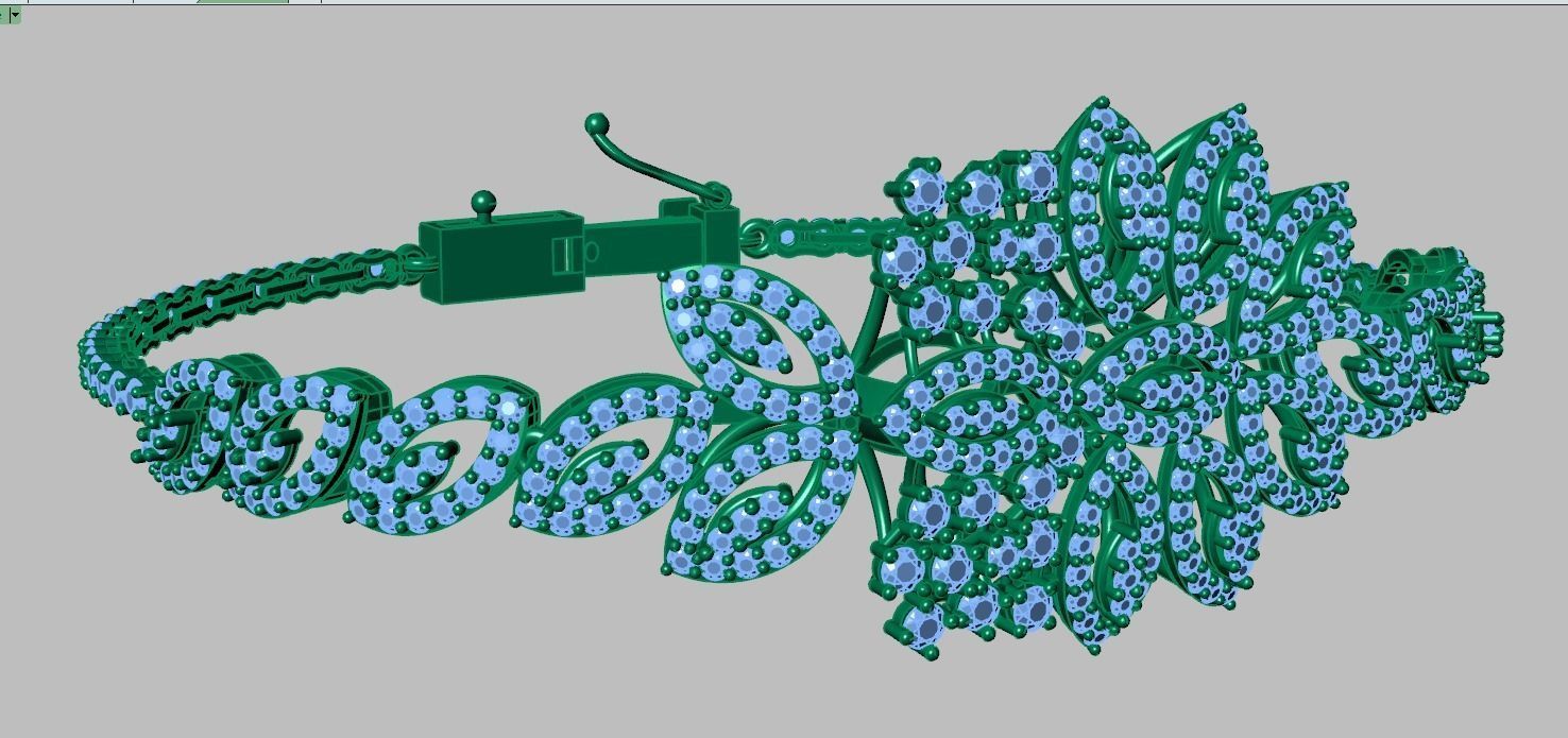 Exclusive Bracelet model 3D printable model 0054-13 3D print model_10