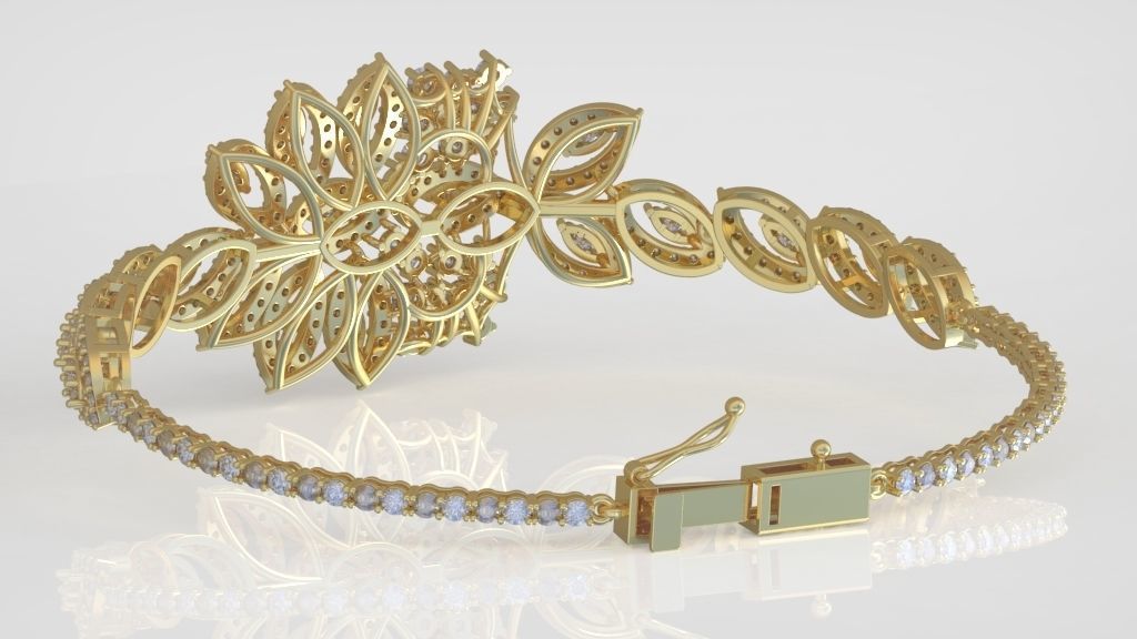 Exclusive Bracelet model 3D printable model 0054-13 3D print model_4