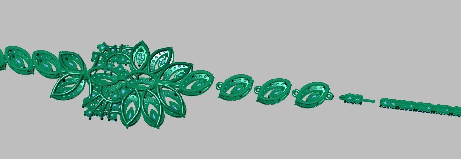 Exclusive Bracelet model 3D printable model 0054-13 3D print model_15