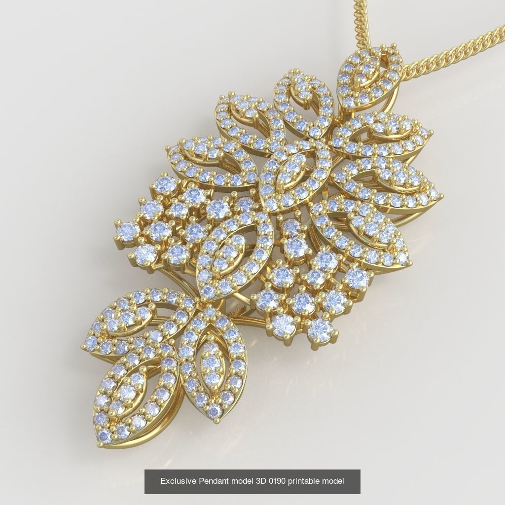 Ring Bracelet Earring and Pendant Set 3D printable model 0035 3D Model Collection_6