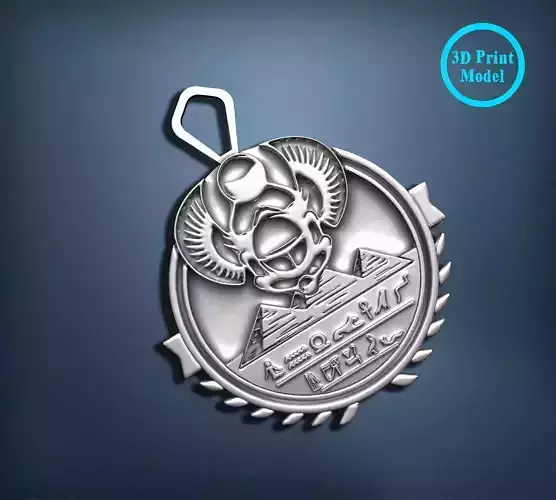 Scarab Pyramids Ancient Egypt   Pendant Egypt Pharaonic jewelry 3D print model