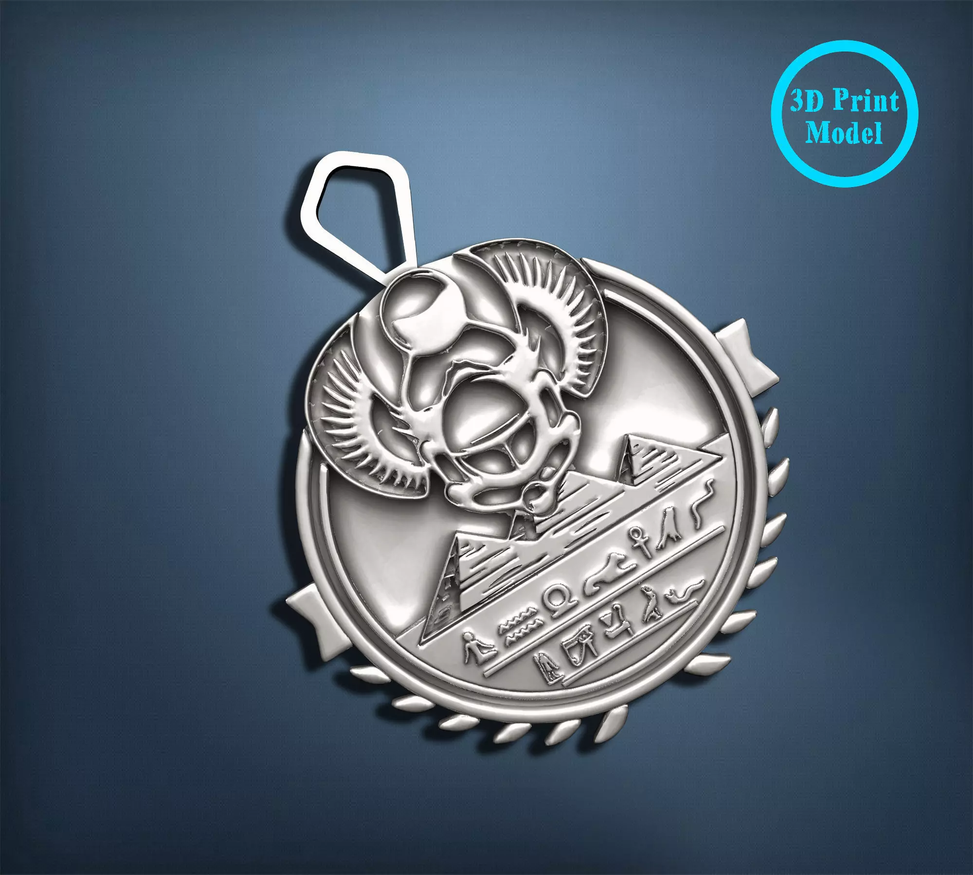 Scarab Pyramids Ancient Egypt Pendant Egypt Pharaonic jewelry 3D print model