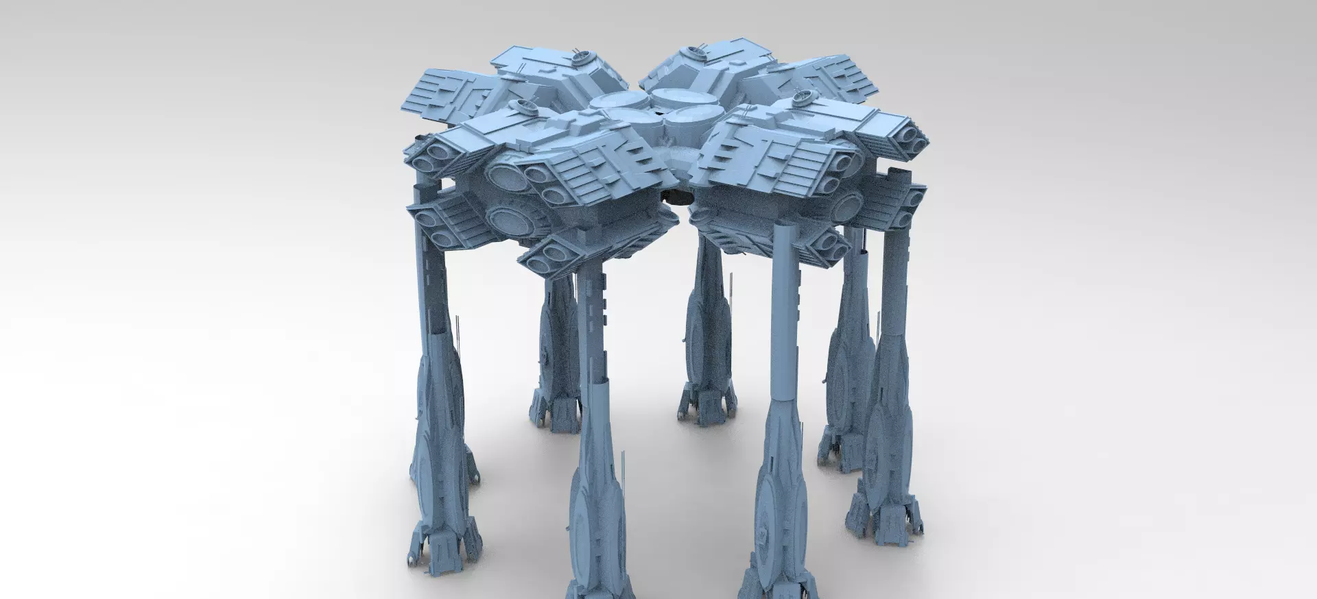 Dark Elven Sci-Fi Dome 1  3D model_0