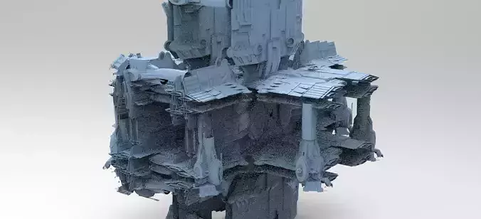 Dark Elven Sci-Fi Dome cube tower 