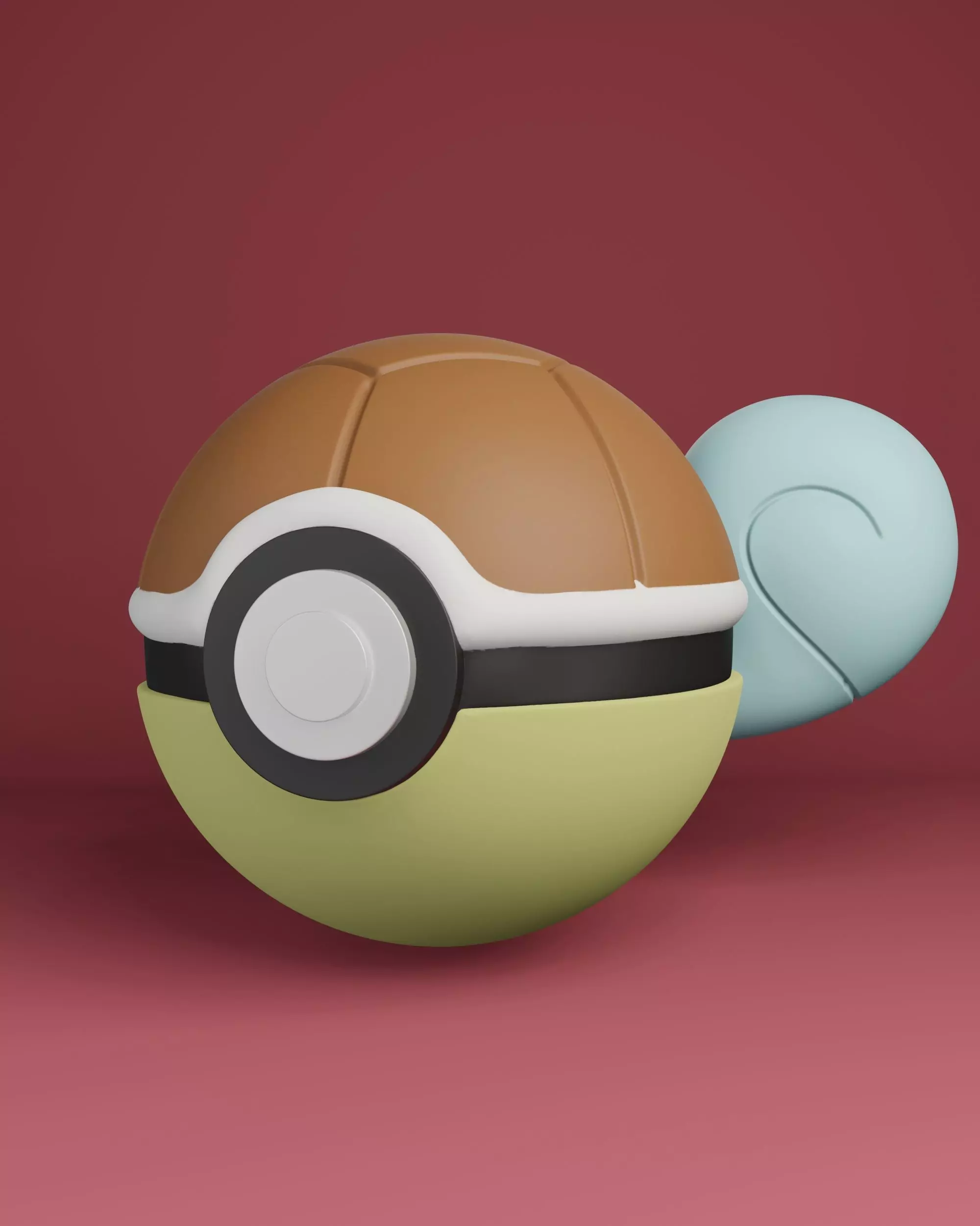 Pokemon Squirtle Pokeball Free 3D print model