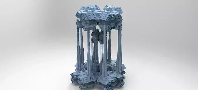 Dark Elven Sci-Fi Dome Arch Tower