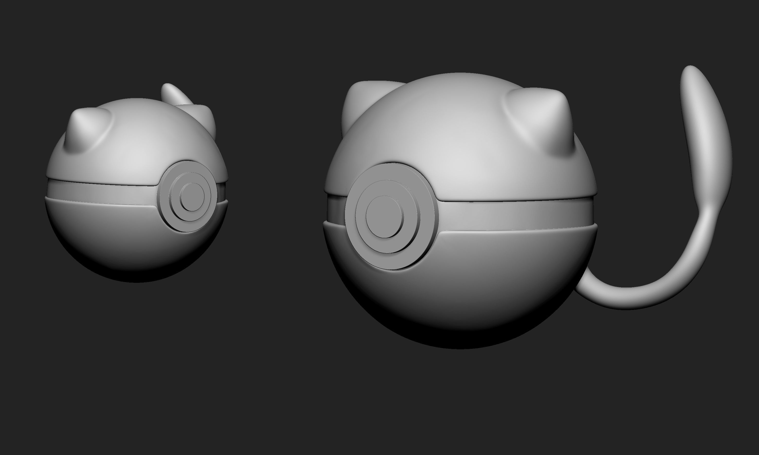 Pokemon Mew Pokeball  3D print model_4