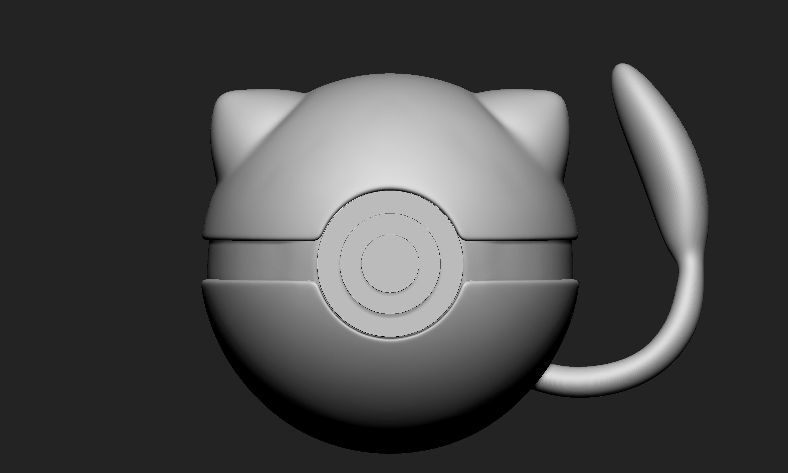 Pokemon Mew Pokeball  3D print model_3