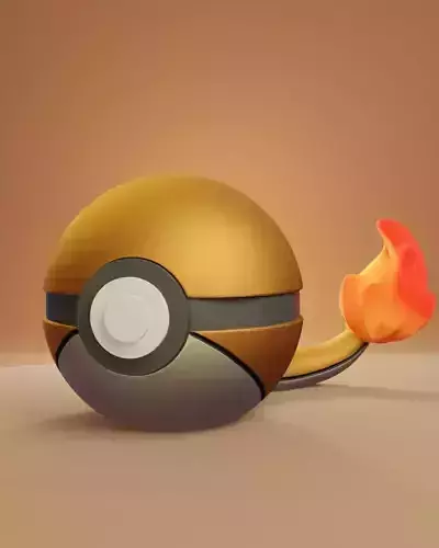 Pokemon Charmander Pokeball Free 3D print model