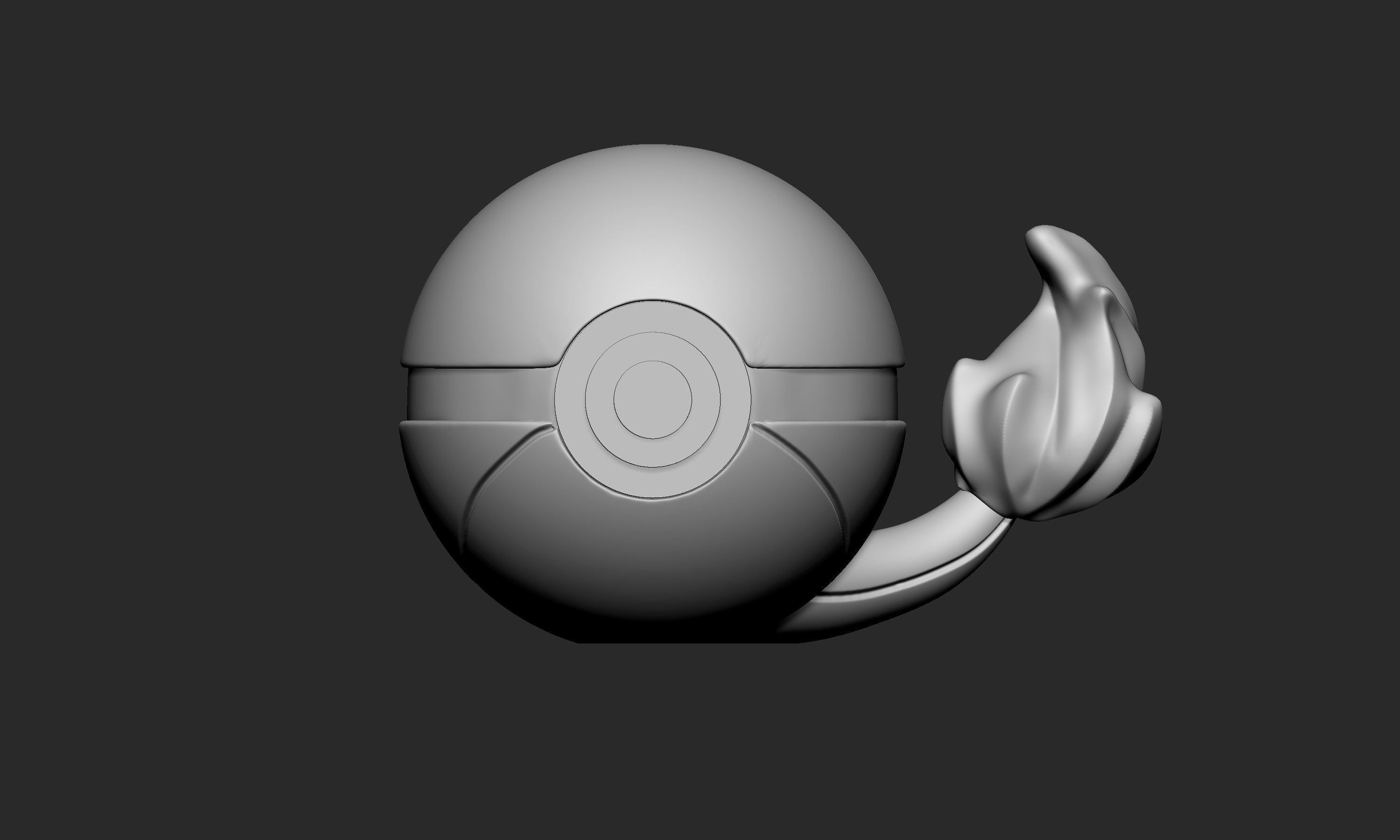 Pokemon Charmander Pokeball Free 3D print model_1