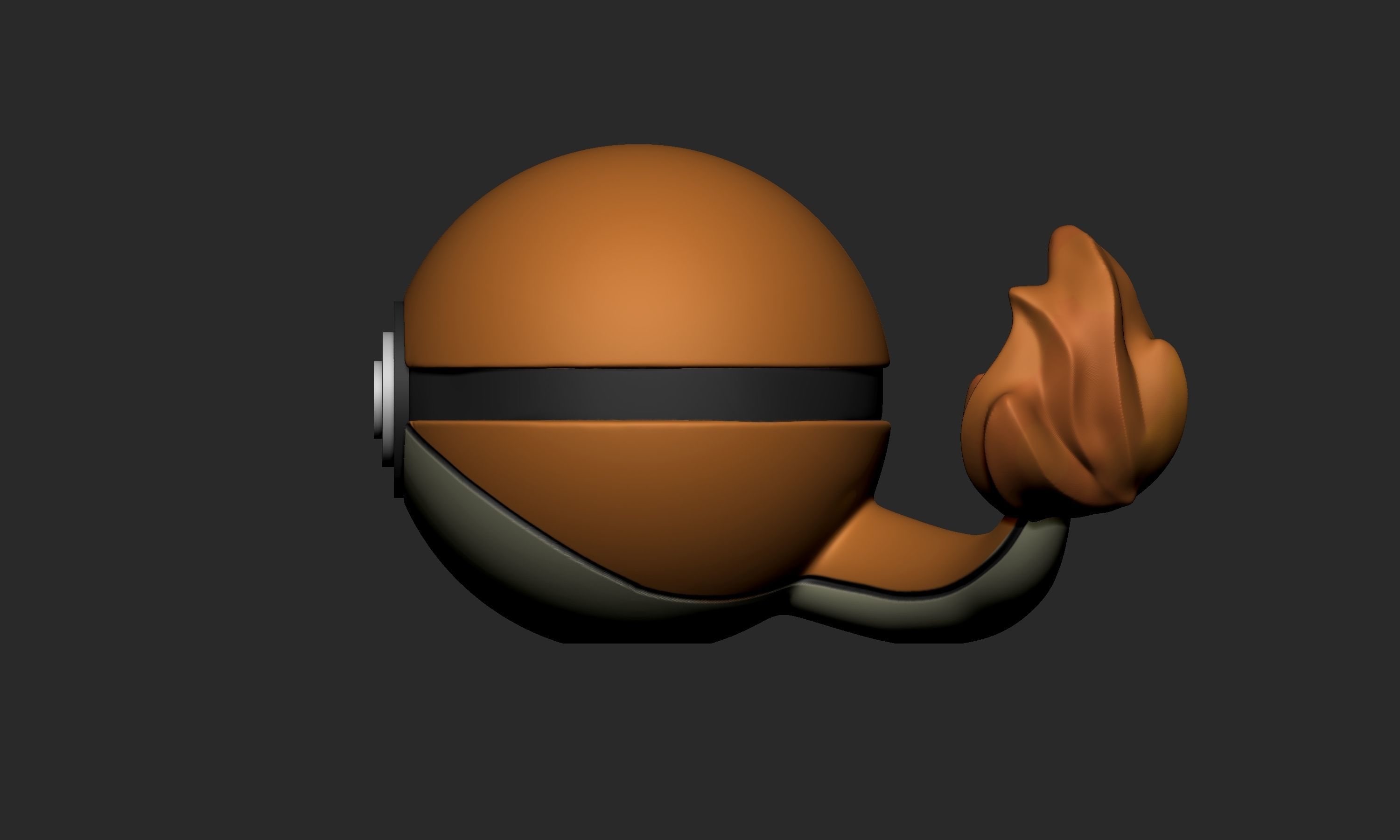 Pokemon Charmander Pokeball Free 3D print model_3