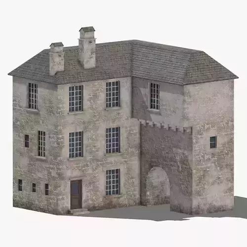 Castle Medieval Middle Ages 06 Low Poly PBR Realistic Low-poly 3D model