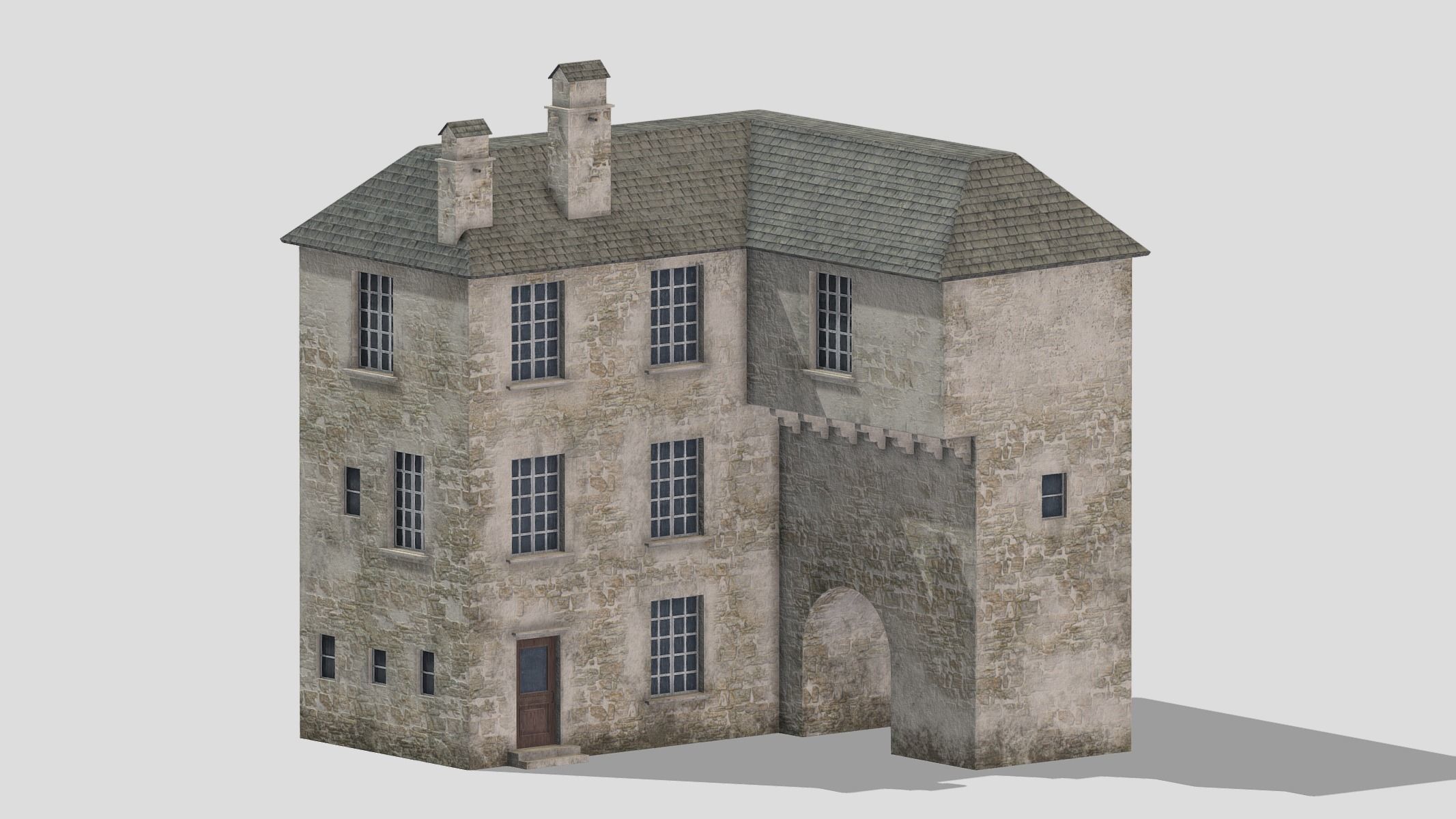 Castle Medieval Middle Ages 06 Low Poly PBR Realistic Low-poly 3D model_15