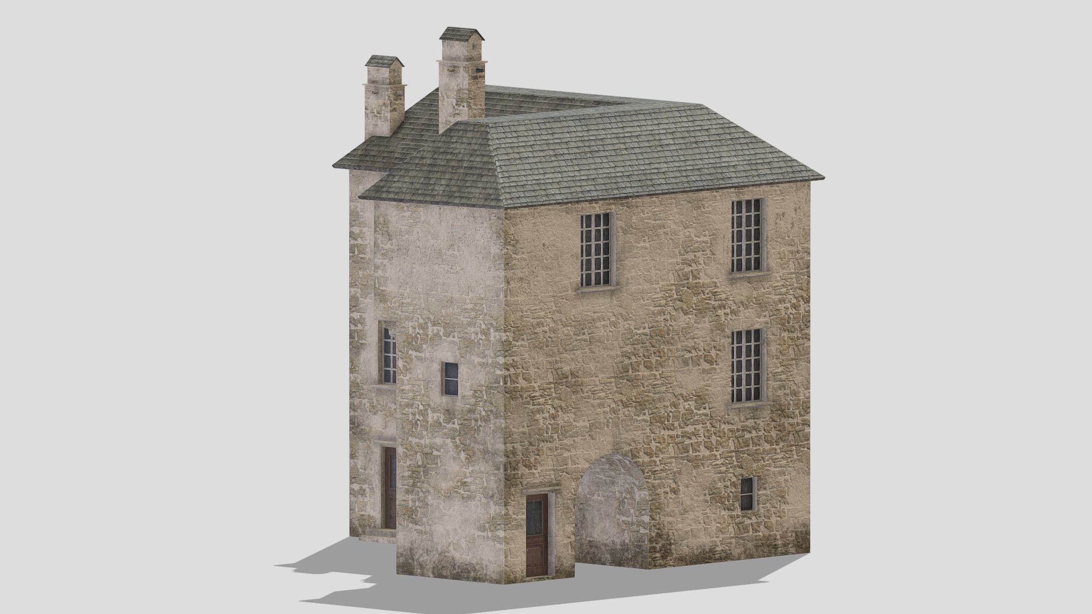 Castle Medieval Middle Ages 06 Low Poly PBR Realistic Low-poly 3D model_14