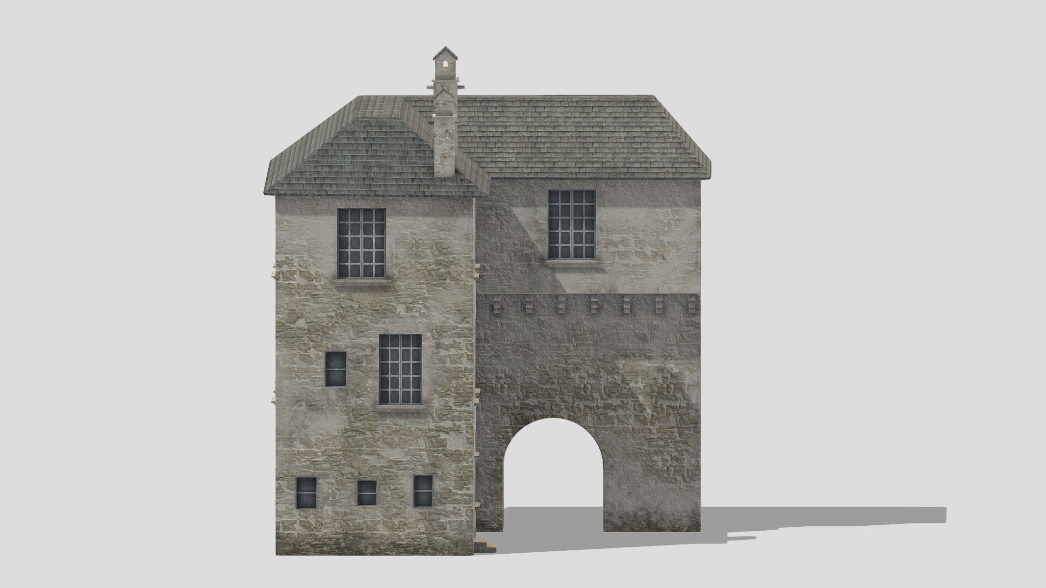 Castle Medieval Middle Ages 06 Low Poly PBR Realistic Low-poly 3D model_8