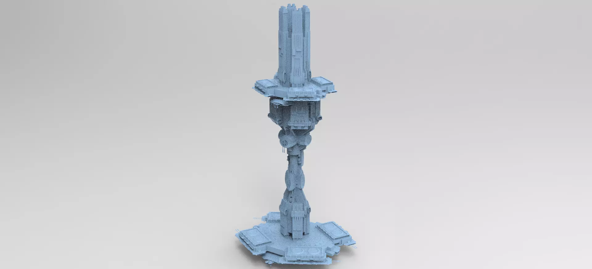 Elven Sci-Fi  Arch Pillar  3D model_0