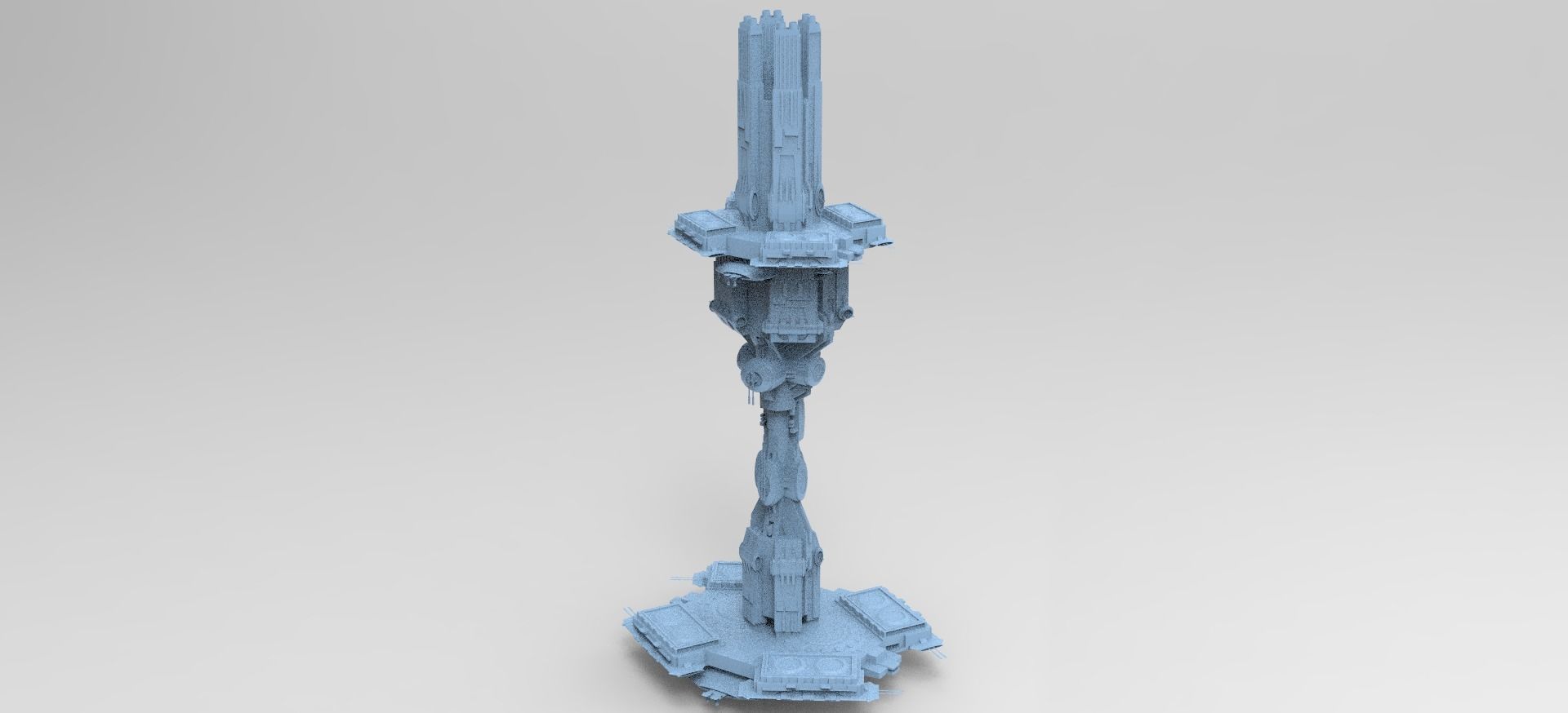 Elven Sci-Fi  Arch Pillar  3D model_1