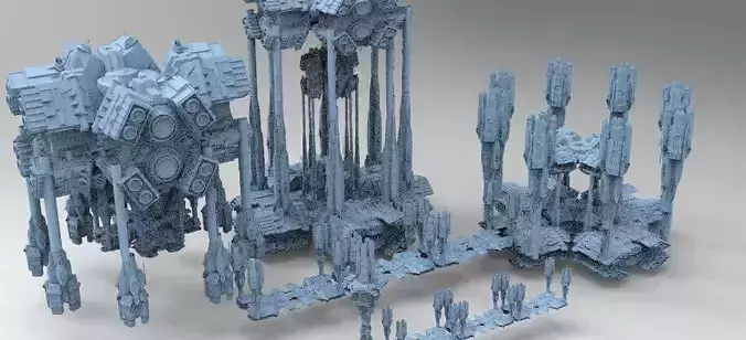 Dark Elven Sci-Fi City 1 Base