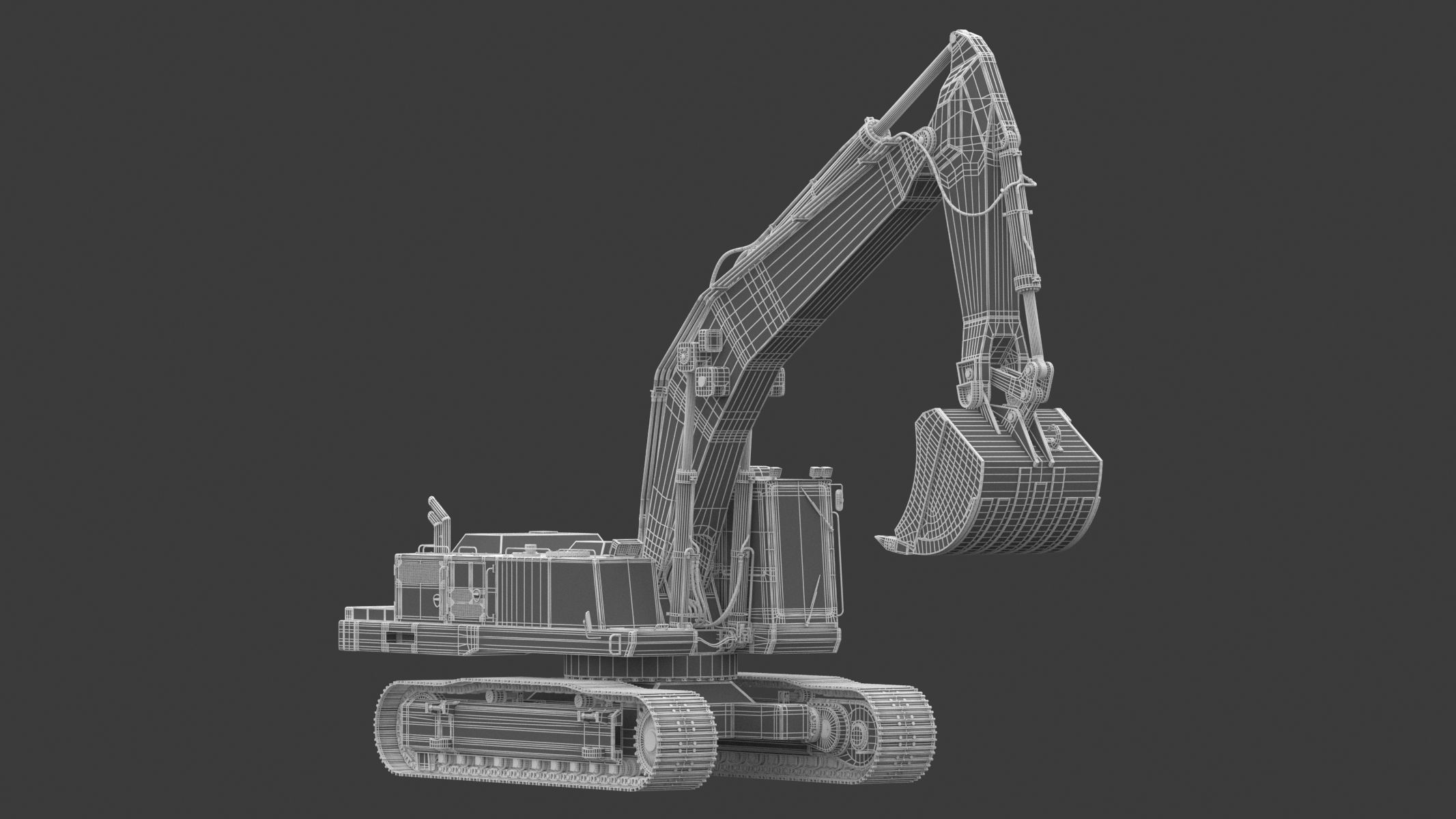  Crawler Excavator Generic 05 3D model_27