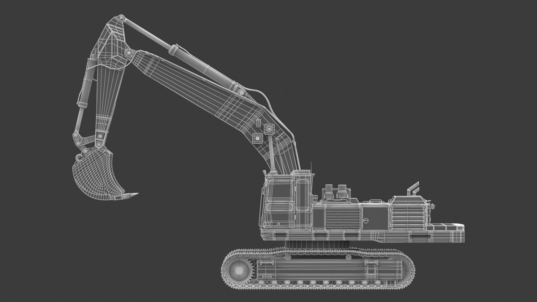  Crawler Excavator Generic 05 3D model_24