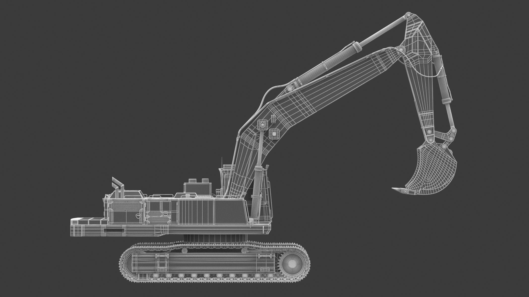  Crawler Excavator Generic 05 3D model_28