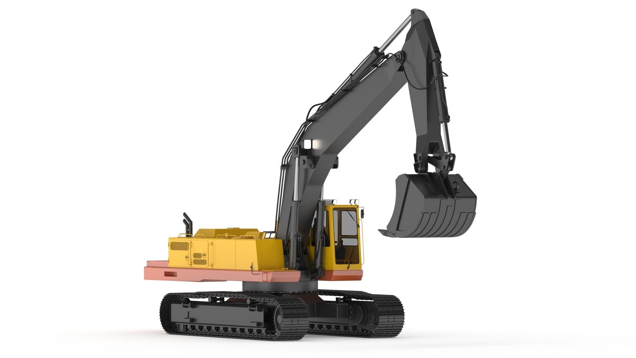  Crawler Excavator Generic 05 3D model_6