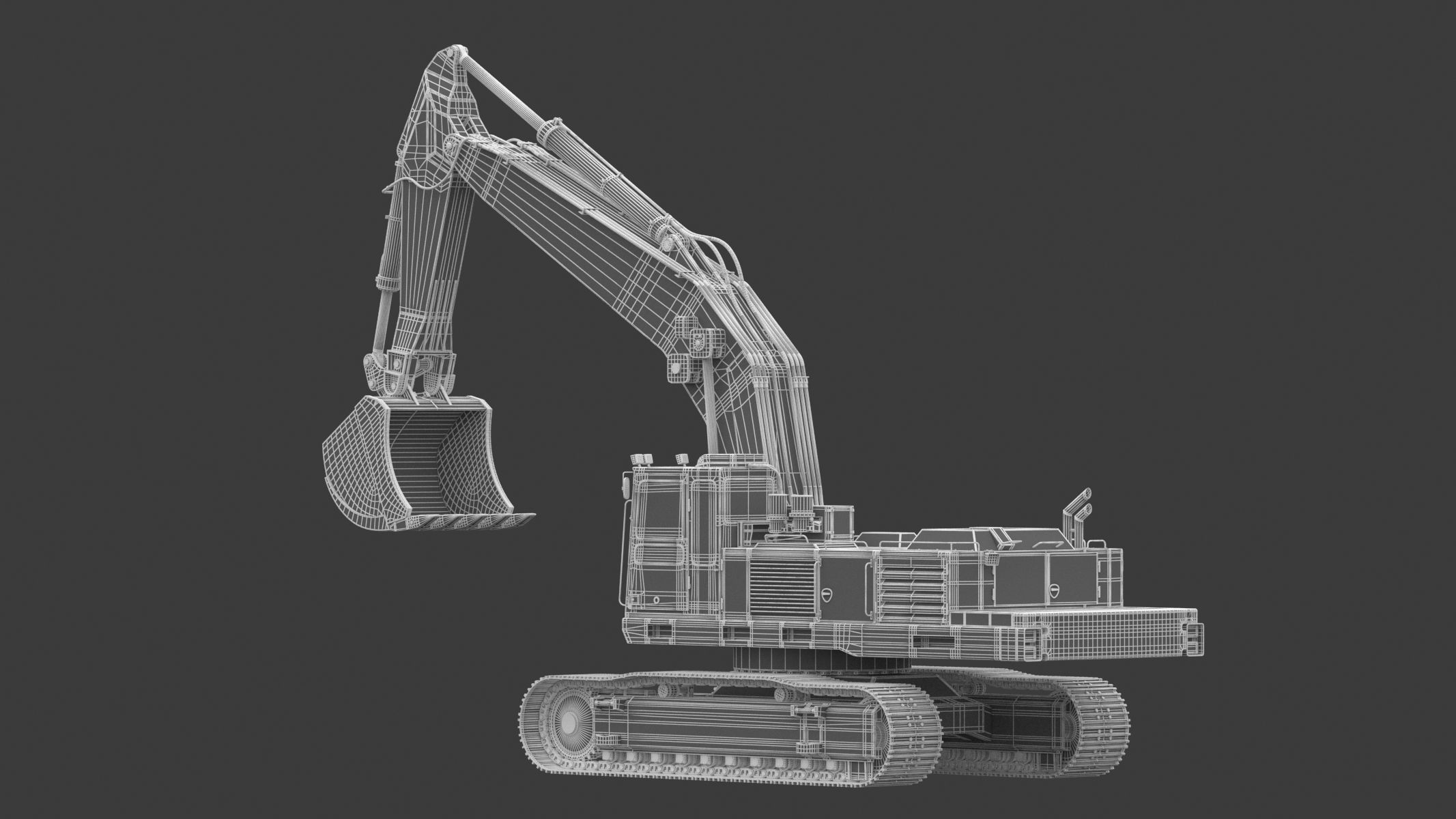  Crawler Excavator Generic 05 3D model_23