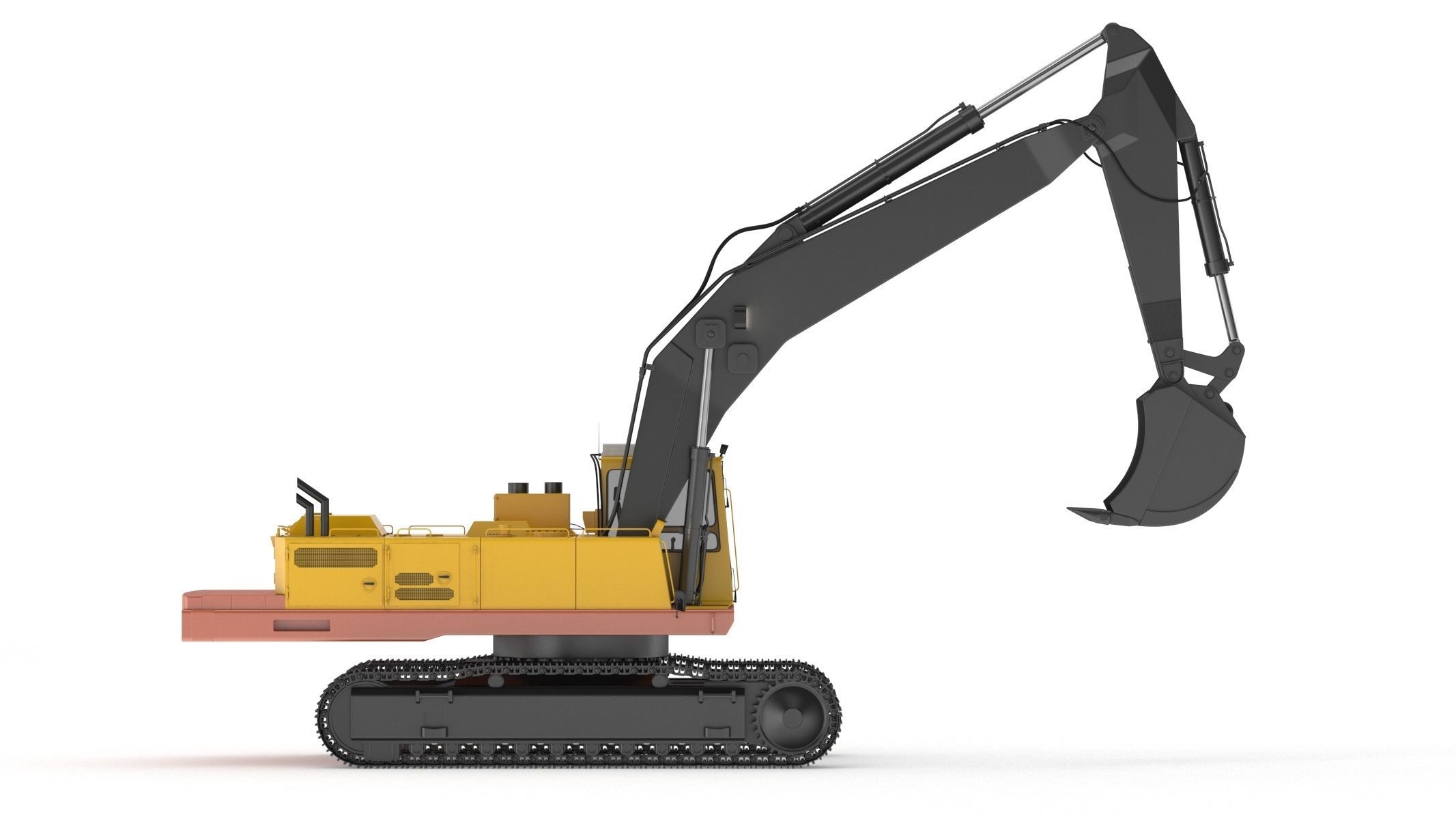  Crawler Excavator Generic 05 3D model_7